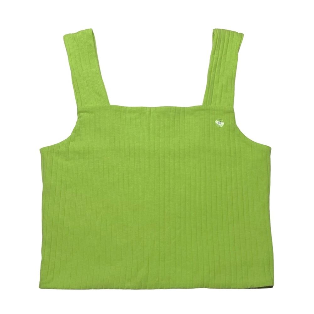 American Eagle Soft and Sexy Ribbed Green Cropped Tank Size Medium